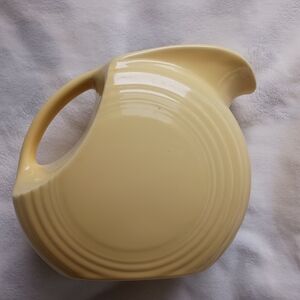 Vintage Style Yellow Ceramic Pitcher